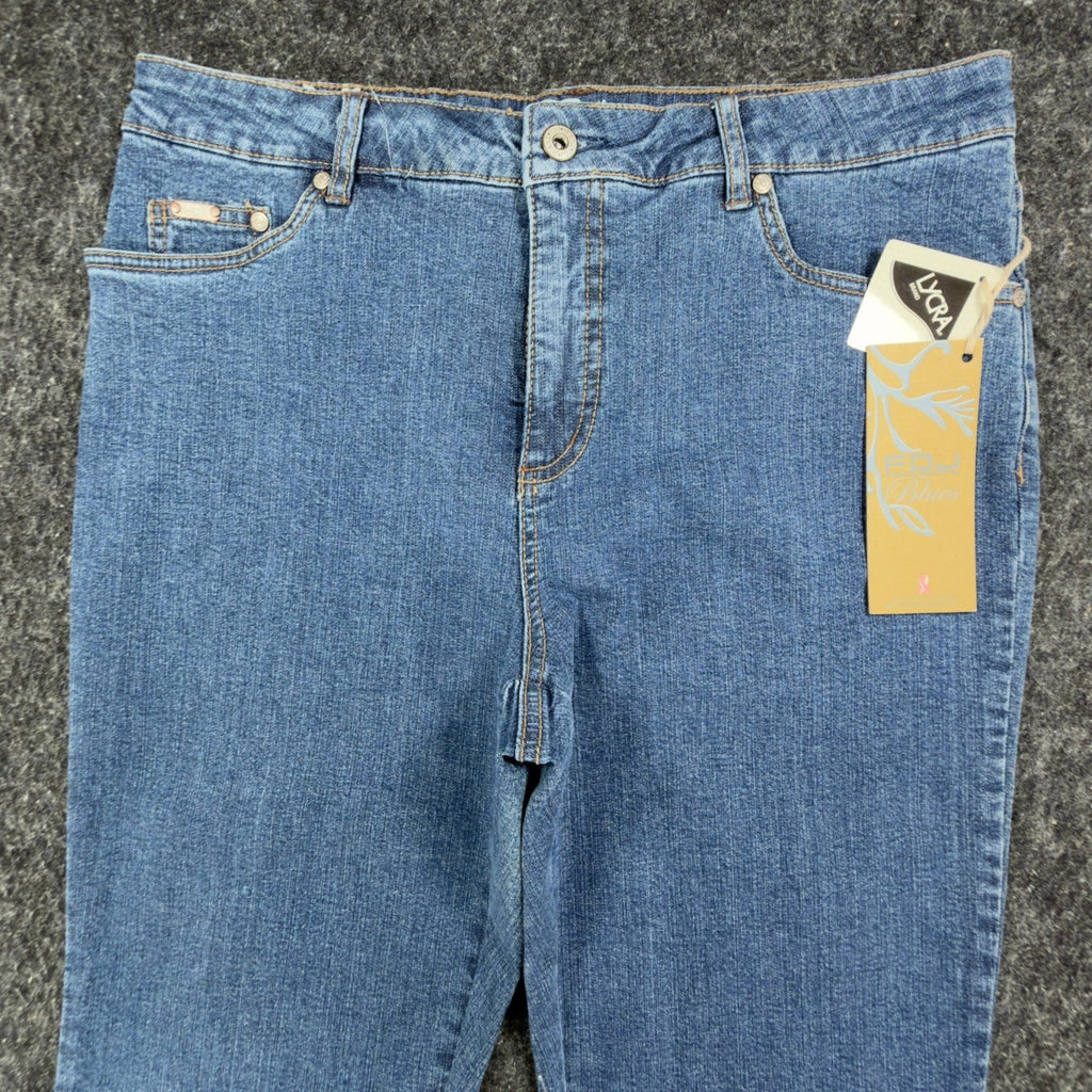 FDJ Olivia Flare Jeans Women 12 Blue Stretch Mid Rise Denim NWT New - take2supply
