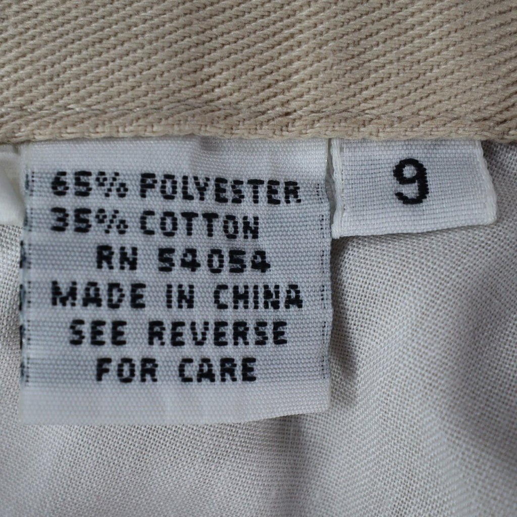 Bugle Boy Pleated Shorts Womens 9 Vintage 90s Beige Cotton Blend NWT Deadstock - take2supply