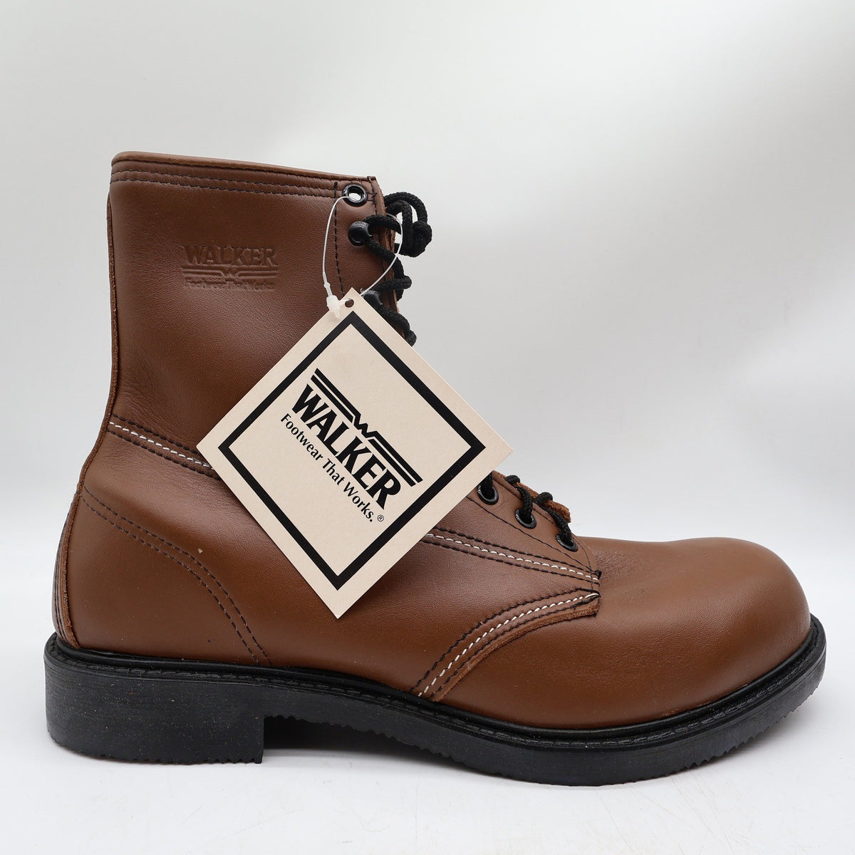 Walker Vintage 709 Work Boots Mens 12 D Brown Leather Deadstock New NIB USA Made - take2supply
