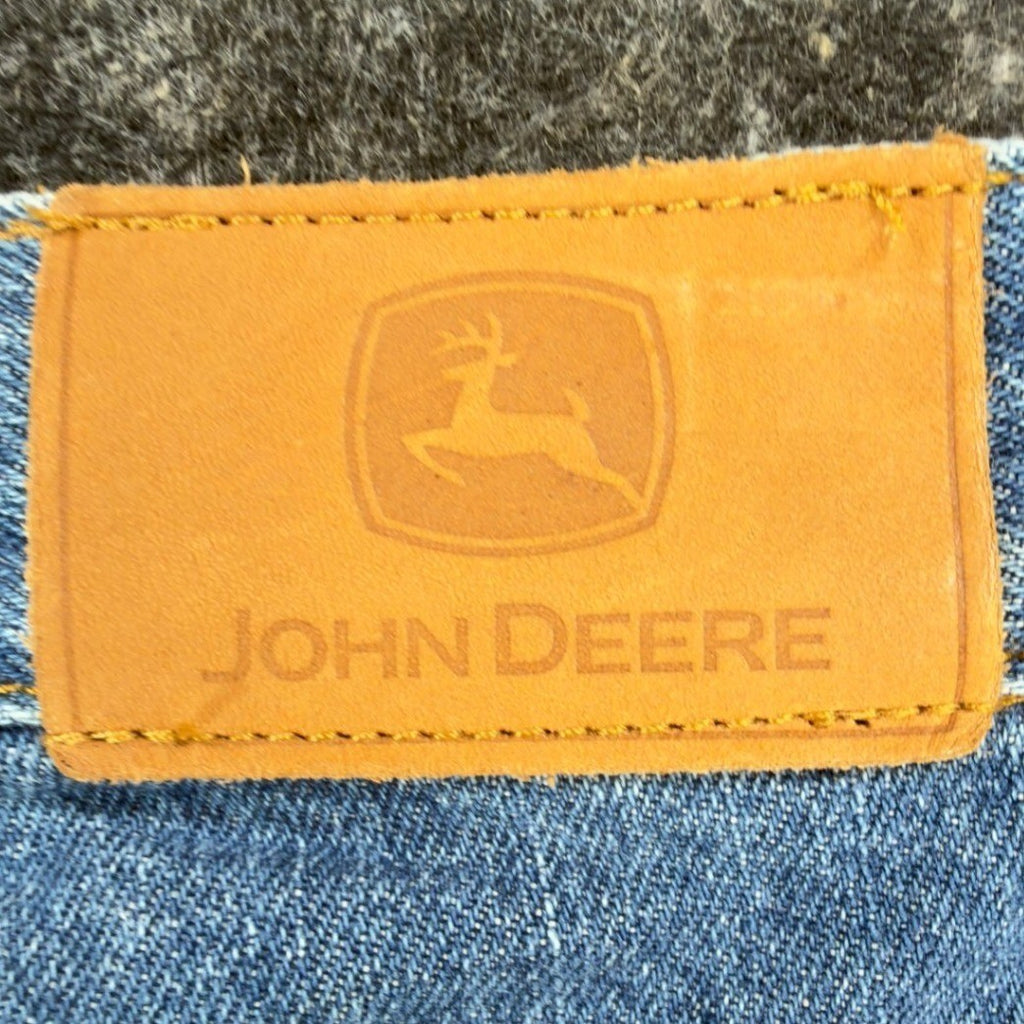 John Deere Y2K Carpenter Denim Shorts Boys 10 Blue Stone Wash NWT Deadstock - take2supply