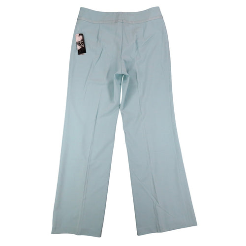 Pale blue AGB flared pants, full back view