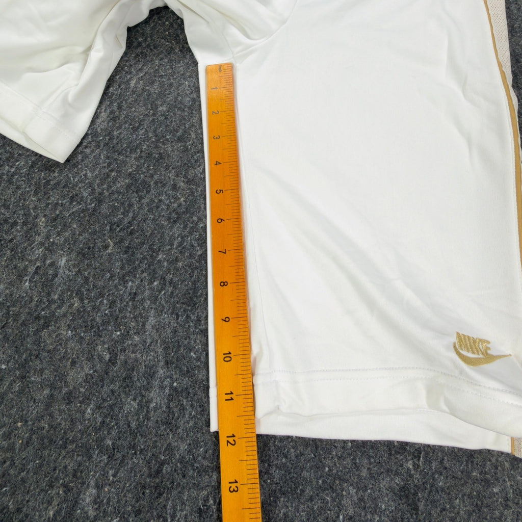 Nike Y2K Dri-FIT Athletic Shorts Womens Small White Gold 238735-100 NWT - take2supply