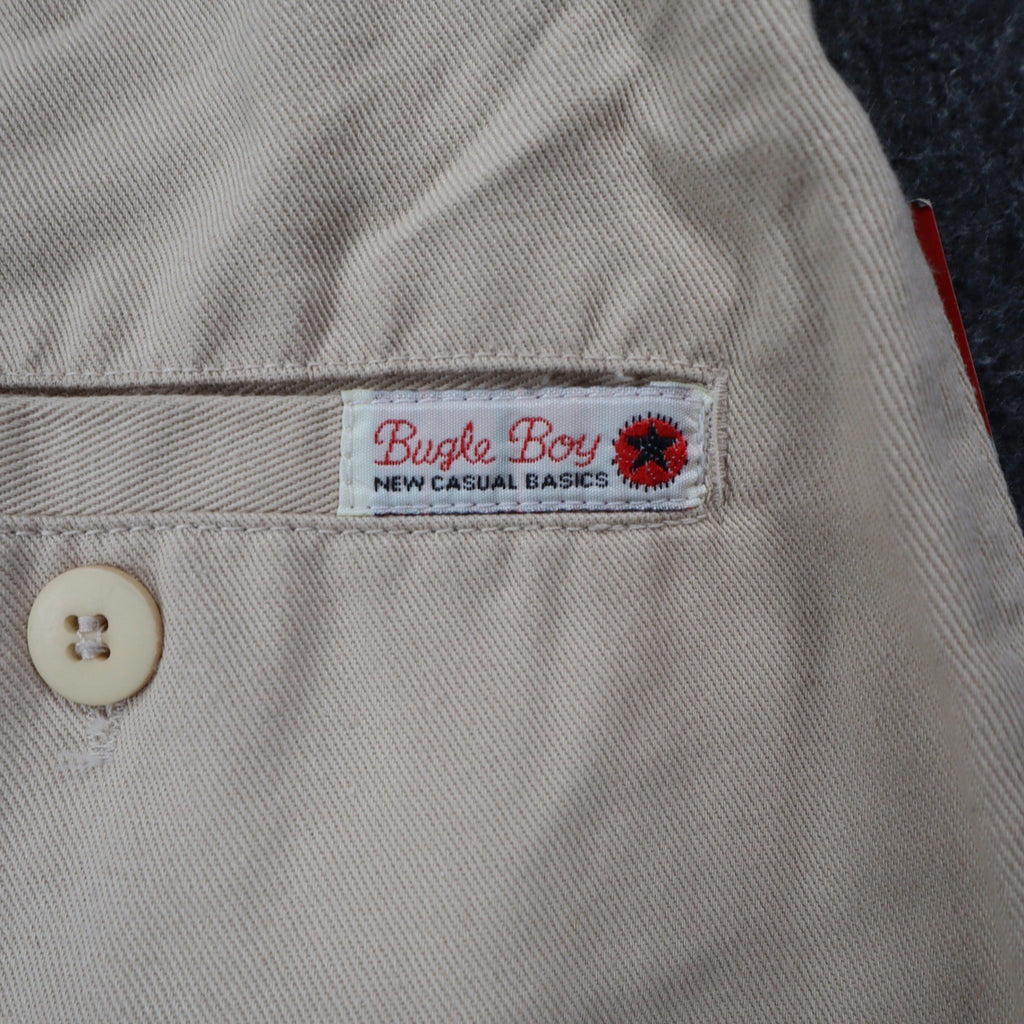 Bugle Boy Pleated Shorts Womens 9 Vintage 90s Khaki Deadstock 80705W27 - take2supply