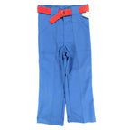 Vintage 70s Kids Trousers Boys 5 Slim Royal Blue Poly Cotton NWT C546 - take2supply
