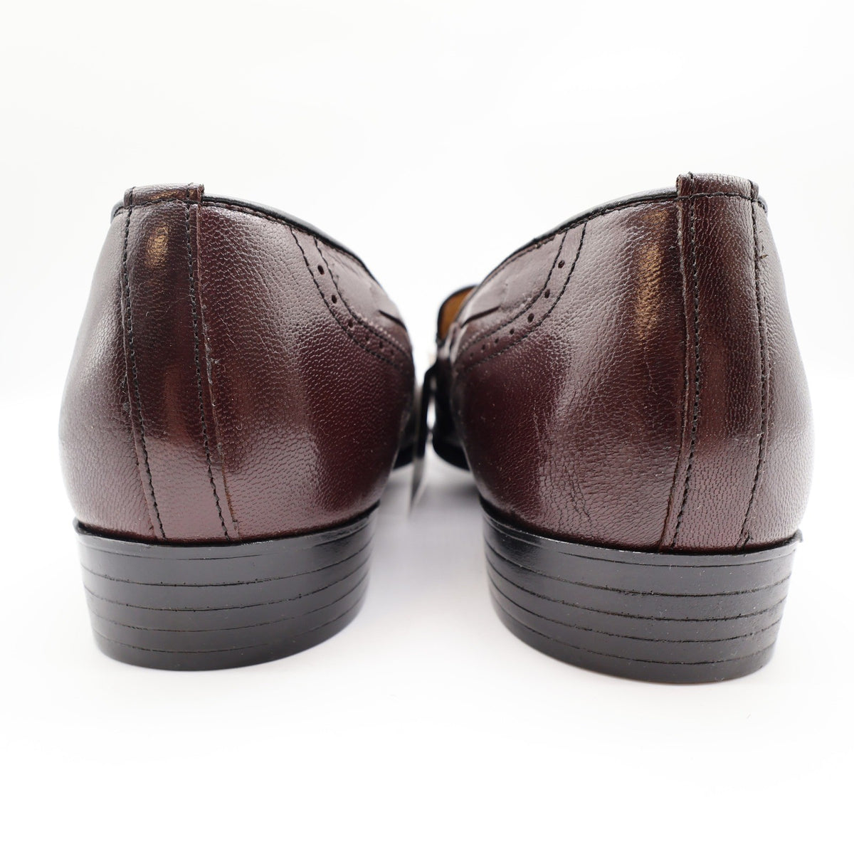 Nunn Bush Lites Tassel Loafers Mens 11 M Vintage Burgundy Leather Wingtip 73926 - take2supply