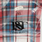 Salmon River Traders Plaid Button Down Mens XL Red Blue White Long Sleeve Shirt - take2supply