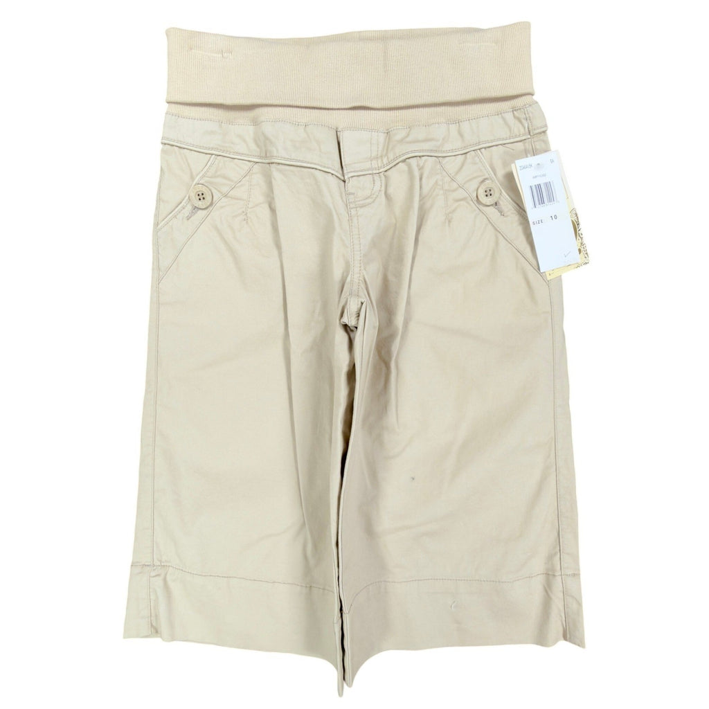 Jolt Y2K Bermuda Shorts Girls 10 Tan Khaki Cotton Stretch NWT Deadstock - take2supply