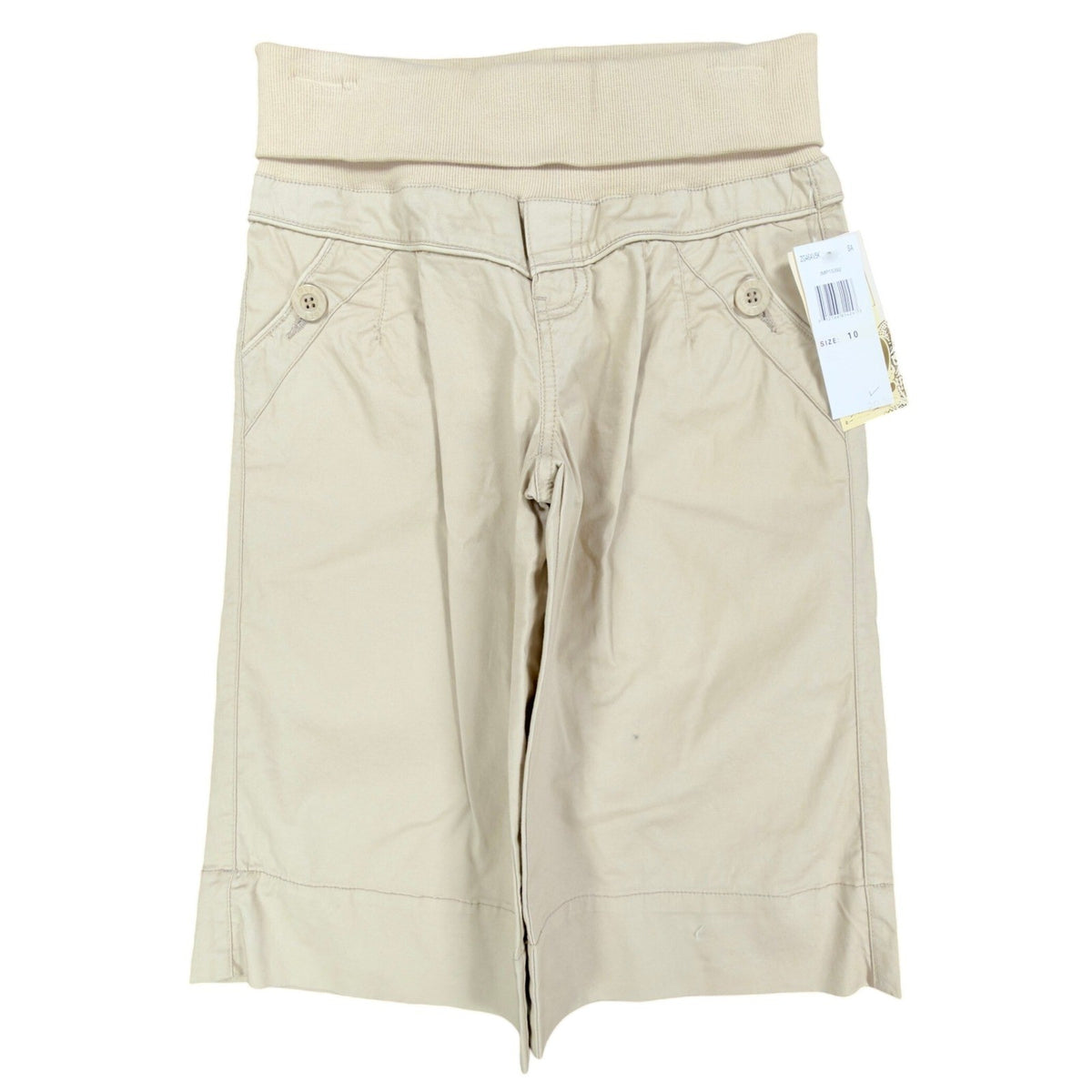 Jolt Y2K Bermuda Shorts Girls 10 Tan Khaki Cotton Stretch NWT Deadstock - take2supply
