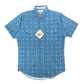 Cumberland Outfitters Western Shirt Mens Large Blue Horseshoe Cotton NWT - take2supply