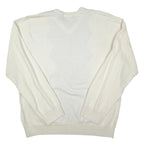 Van Heusen Argyle V-Neck Sweater Mens XL Cream Brown Grey Cotton NWT - take2supply
