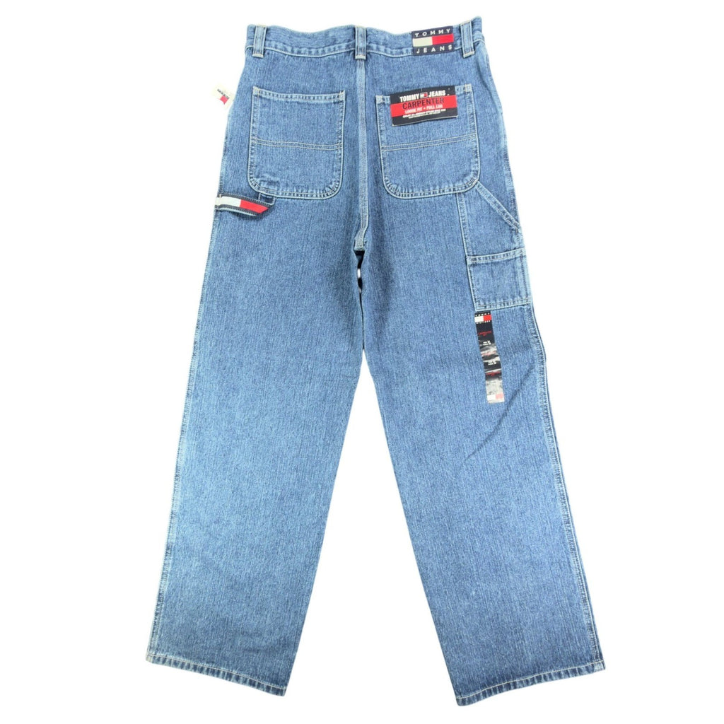 Tommy Hilfiger Y2K Carpenter Jeans Boy 20 Blue Cotton NWT Vintage 2003 Deadstock - take2supply