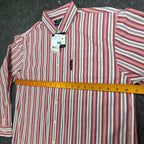 US Polo Assn Striped Button Down Shirt Mens XL Red White Cotton NWT - take2supply