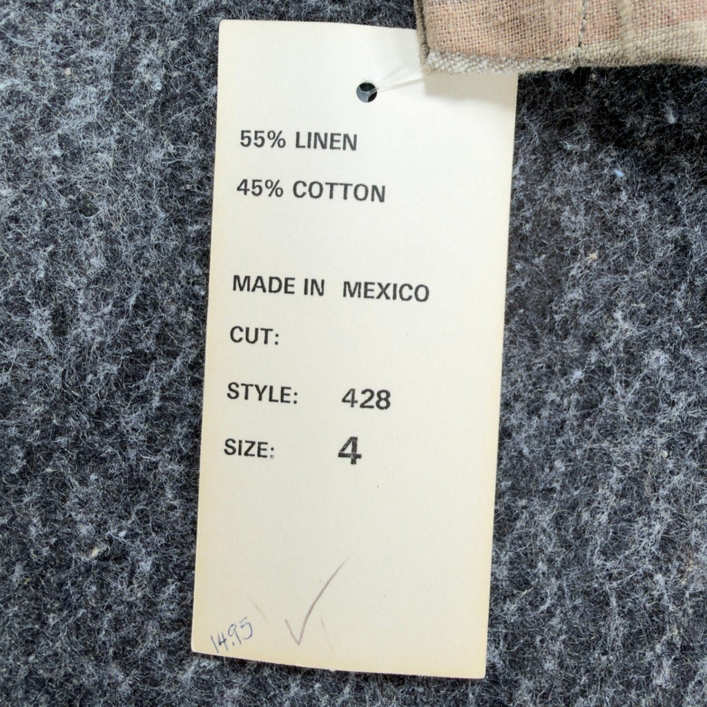 Jacktar Vintage 90s Stripe Shirt Boys 4 Tan Linen Cotton NWT - take2supply