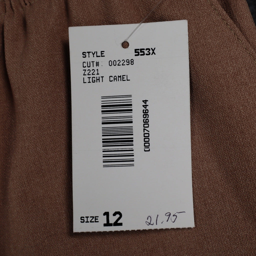 Southern Lady Pants Womens 12 Light Camel Pull On Straight Leg NWT NOS - take2supply
