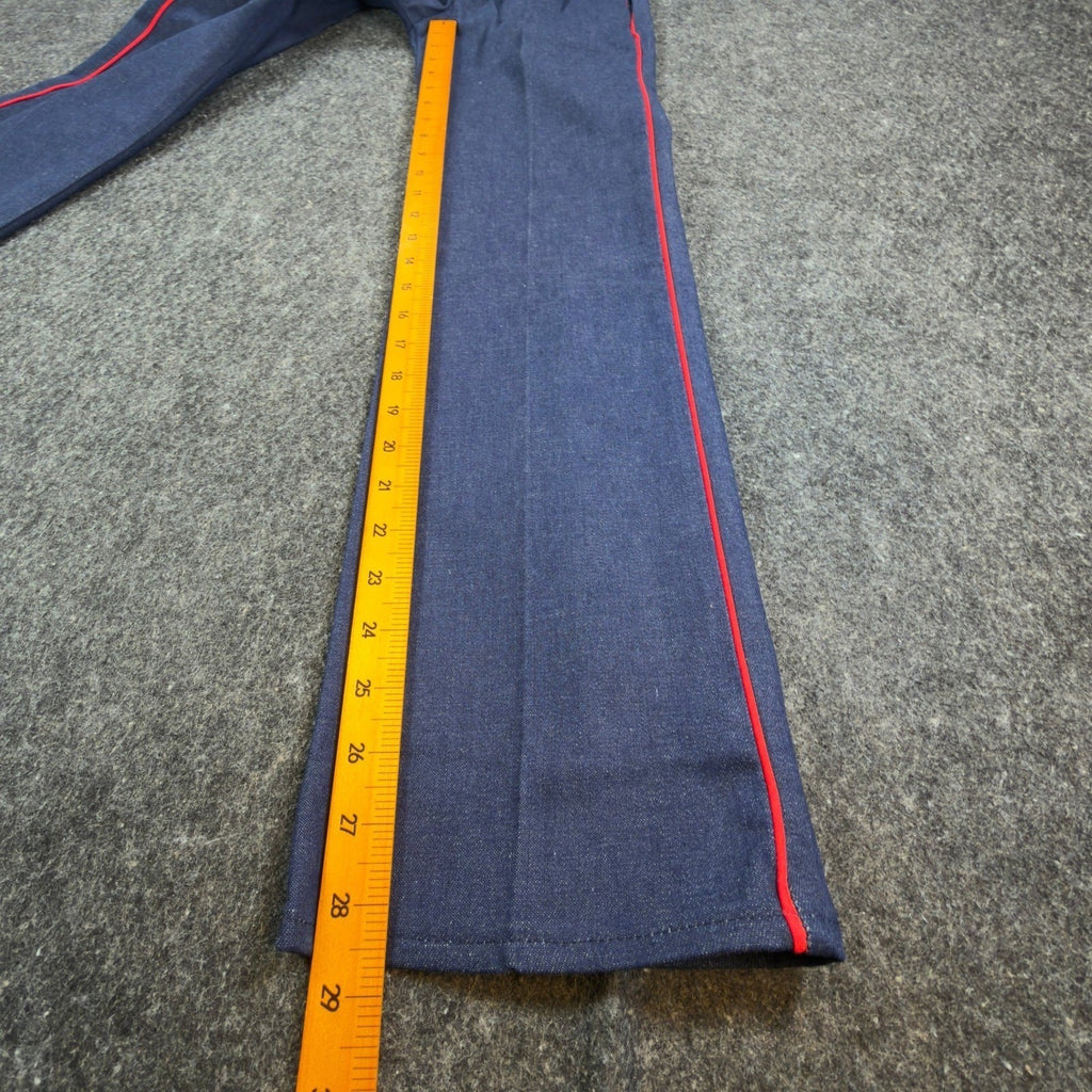 Young Maverick Vintage 80s Jeans Girls 10 Blue Cotton Red Piping NWT NOS USA - take2supply