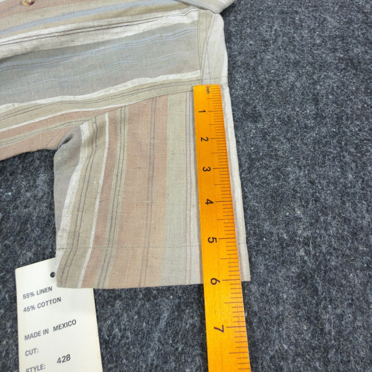 Jacktar Vintage 90s Stripe Shirt Boys 4 Tan Linen Cotton NWT - take2supply