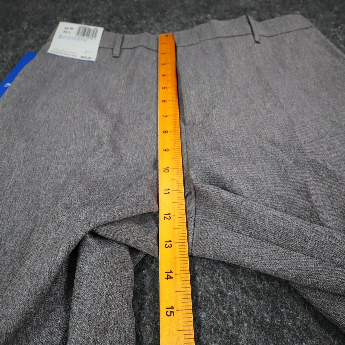 Levi Strauss Action Slacks Mens 33x30 Vintage 2000s Grey Flat Front Dress Pants - take2supply