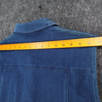 Links Denim Vest Womens XL Blue Stretch Button Front Sleeveless Jean Jacket NEW - take2supply