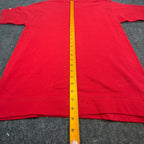 Ferruche V-Neck Shirt Mens M Red Cotton Mesh Knit Deadstock Y2K 17-121 - take2supply