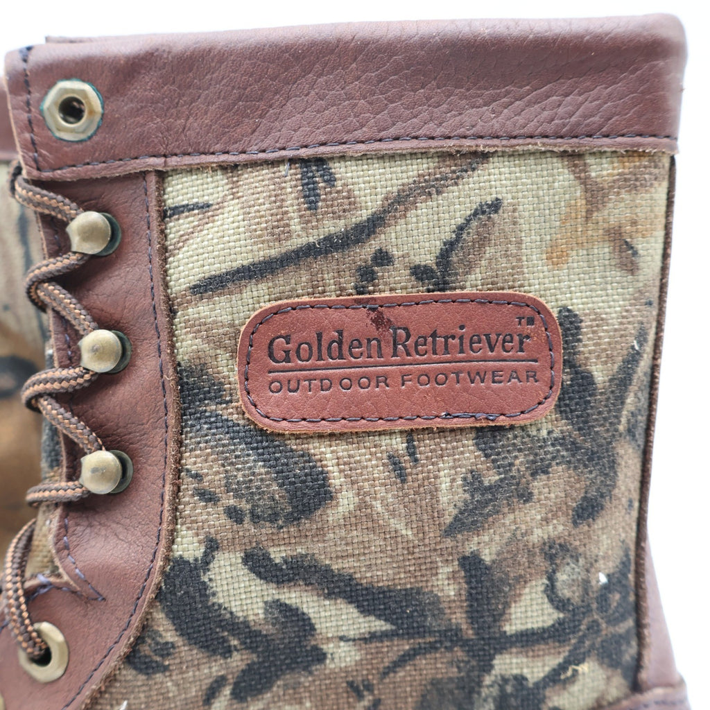 Golden Retriever Hunting Boots Mens 9 Vintage Brown Camo Waterproof Thinsulate - take2supply