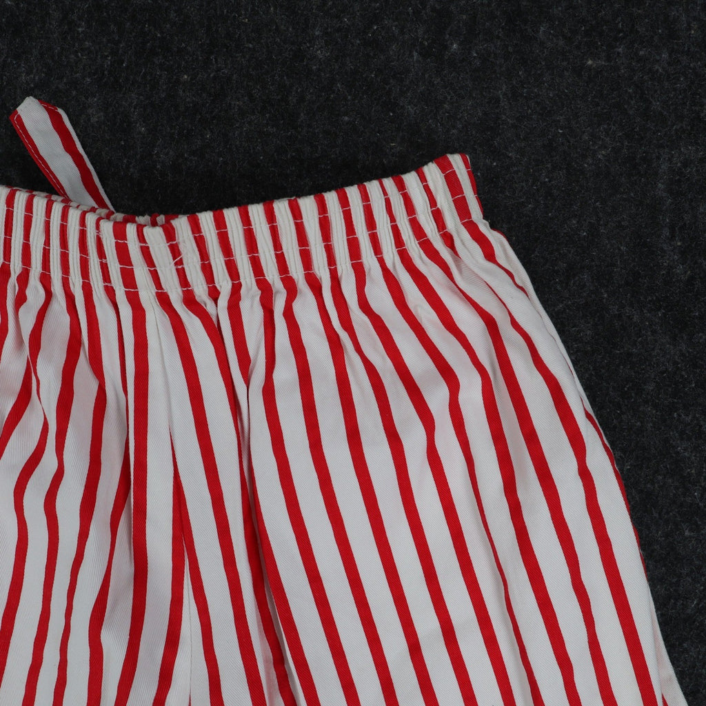 Hang Ten Shorts Womens Medium Vintage 80s Red White Striped Cotton Deadstock NWT - take2supply