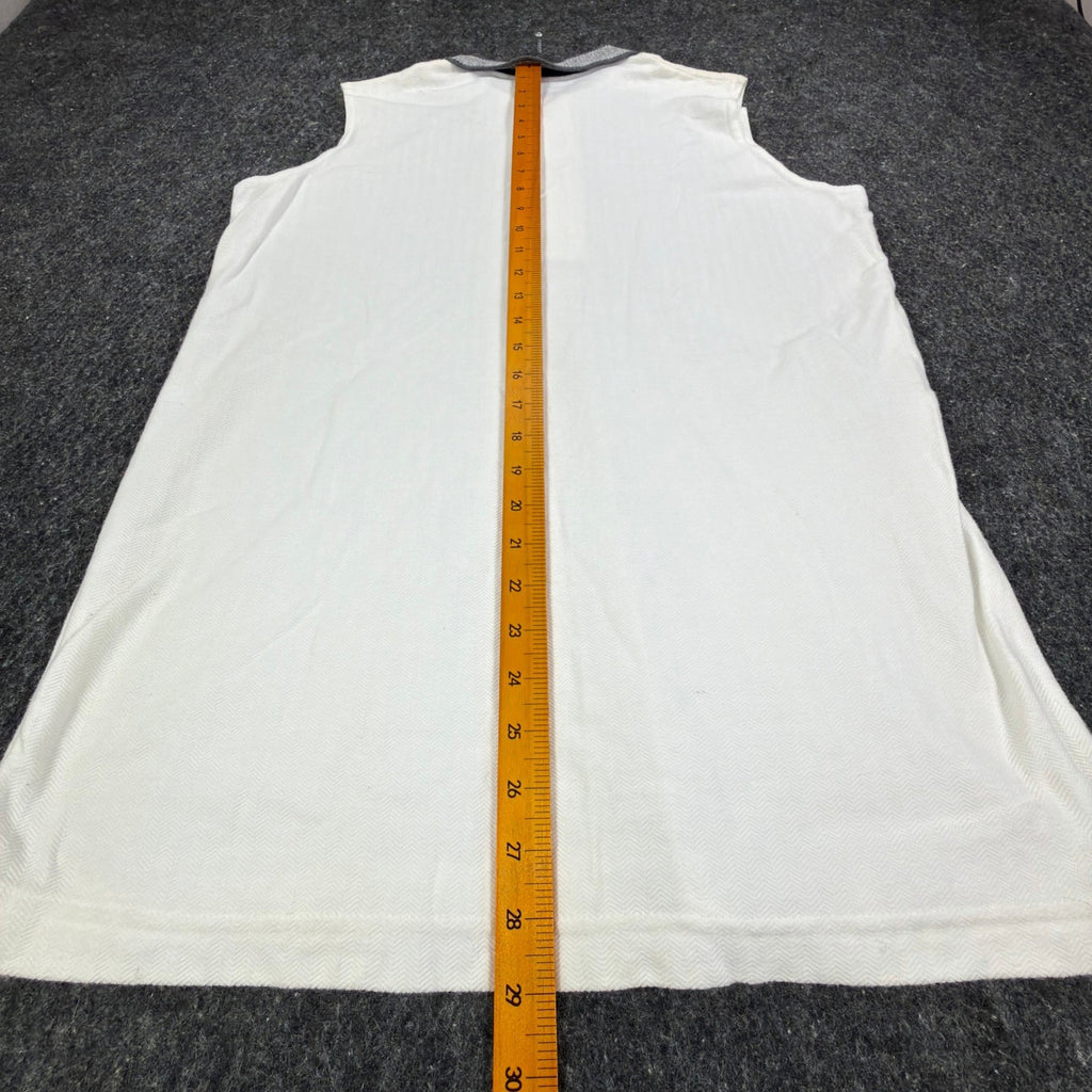 Dunbrooke Vintage Sleeveless Polo Shirt Women Large White Cotton New - take2supply
