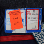 Young Maverick Vintage Girls 12 Blue Red Stripe Flare Jeans NWT - take2supply
