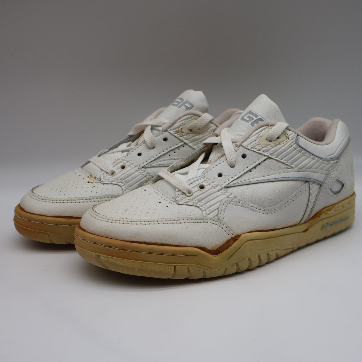 L.A. Gear Basketball Sneakers Women 7.5 Vintage 1990 White Leather Air System - take2supply
