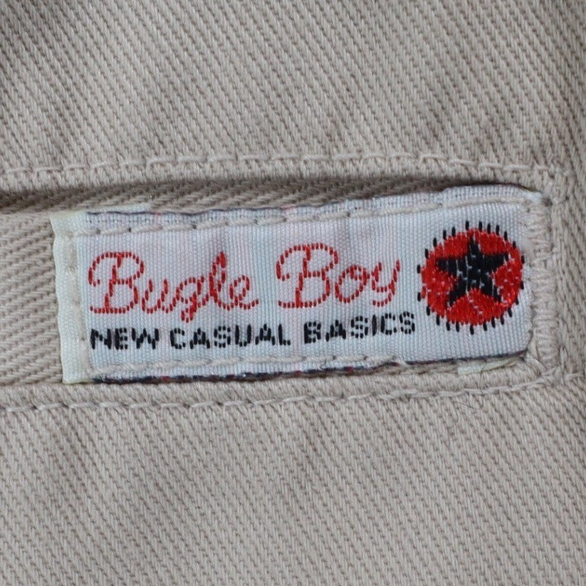 Bugle Boy Pleated Shorts Womens 9 Vintage 90s Beige Cotton Blend NWT Deadstock - take2supply