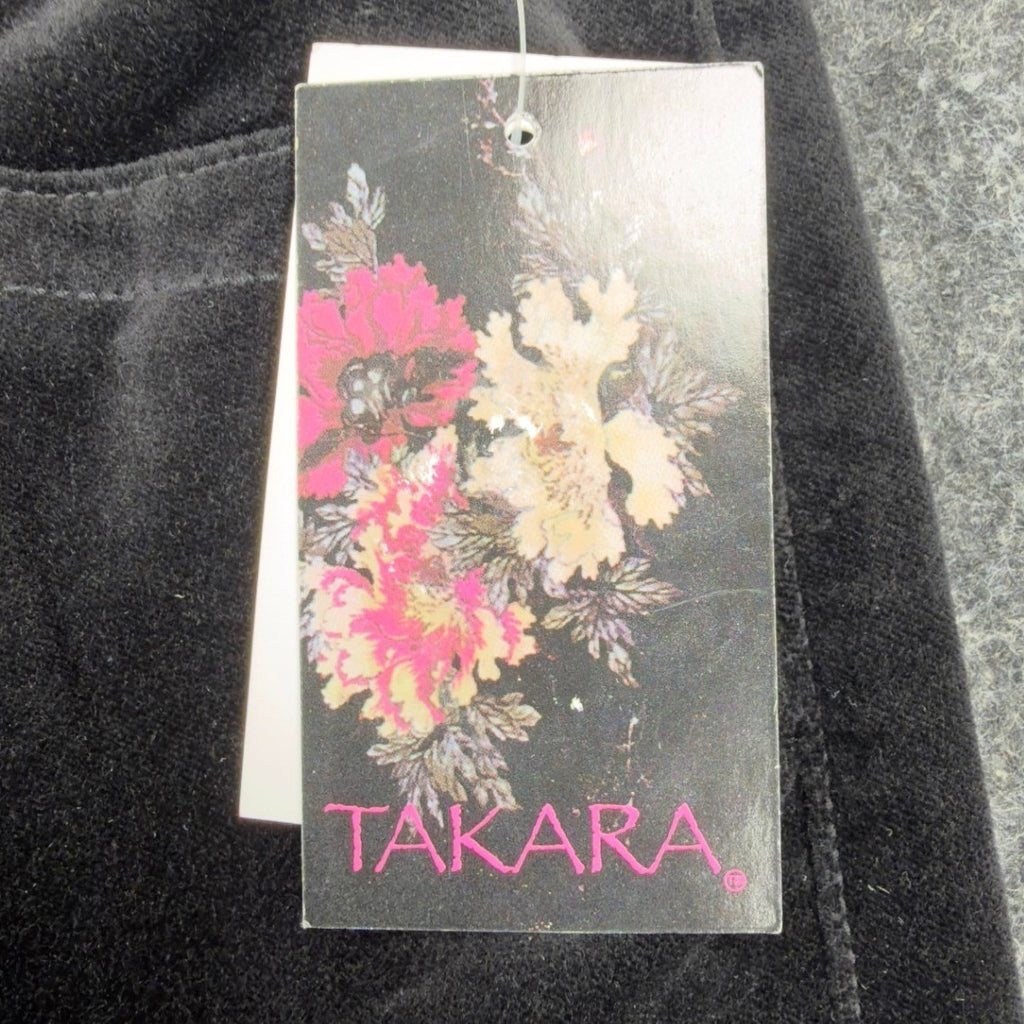 TAKARA Y2K Flare Pants Womens 9 Black Cotton Blend NWT C711 - take2supply
