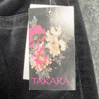 TAKARA Y2K Flare Pants Womens 9 Black Cotton Blend NWT C711 - take2supply