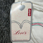 Levi's Y2K Bermuda Shorts Girls 14 White Ramie Cotton NWT C681 - take2supply