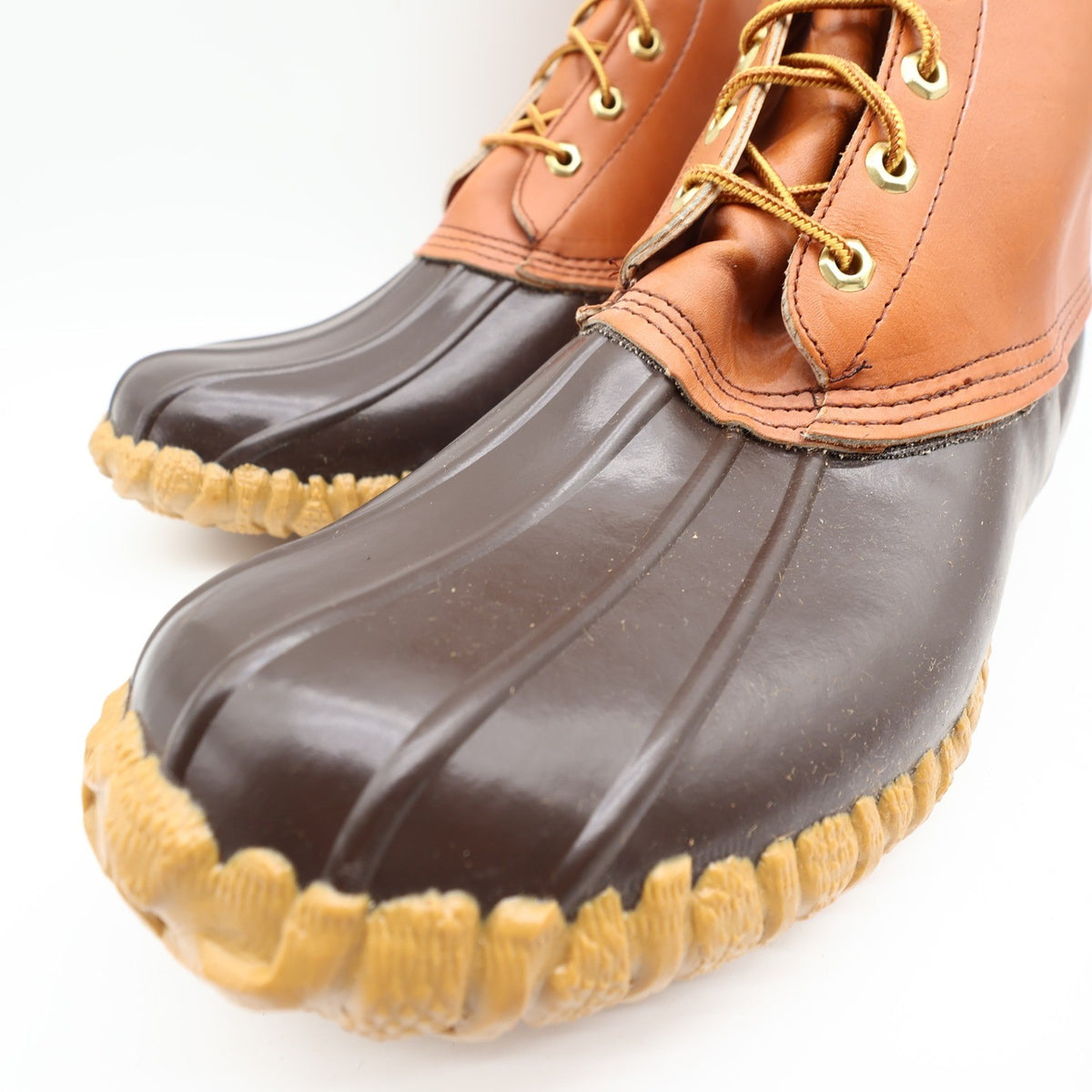 Herman Survivors Vintage 80s Hunter Duck Boots Mens 12 Brown Leather USA NEW - take2supply