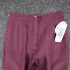 Lucia Dress Pants Womens 10 Burgundy Falling Leaves Crepe Lined High Rise New - take2supply