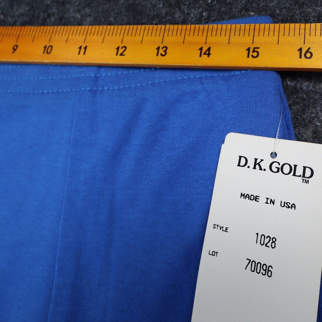 D.K. Gold Midi Skirt Womens Small Vintage 90s Blue Cotton Blend Made in USA NWT - take2supply