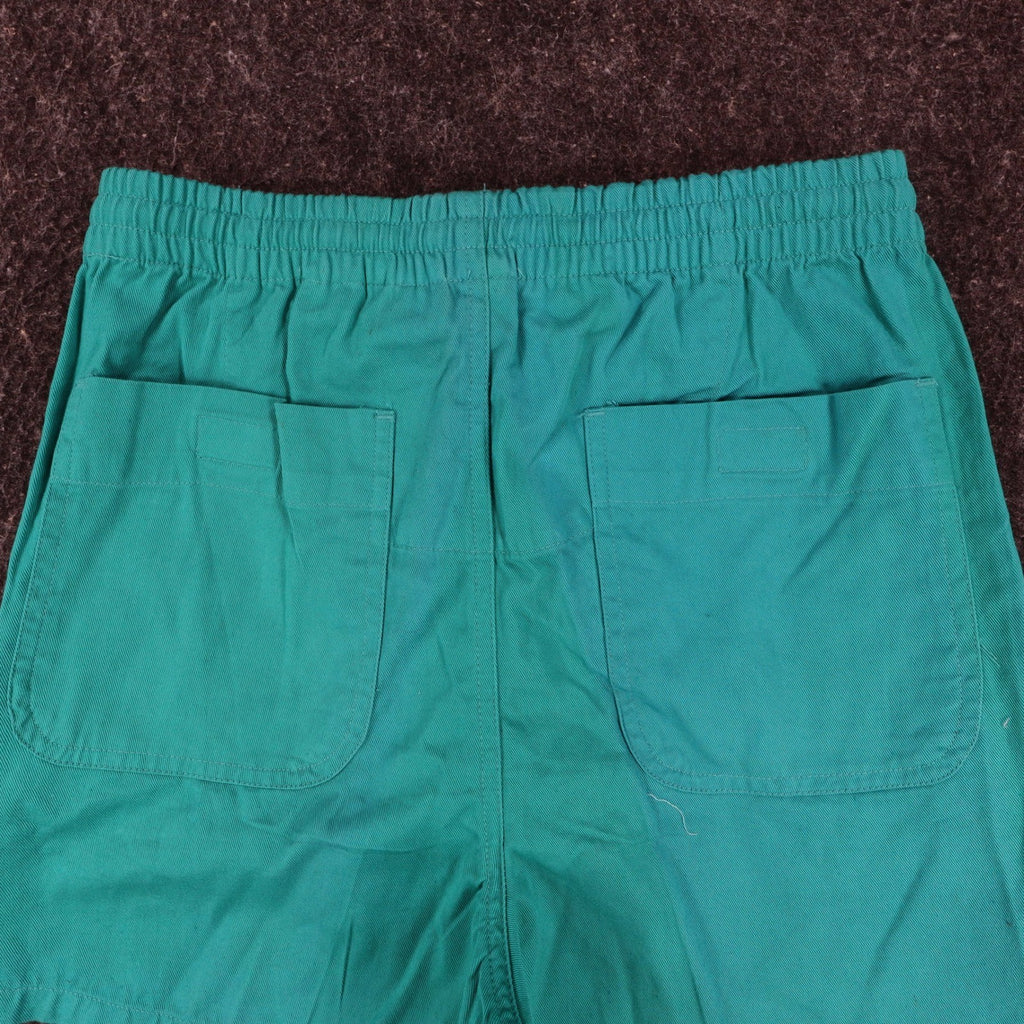 Jantzen Sport Shorts Mens S Vintage 90s Lagoon Green Cotton Braided Drawstring - take2supply
