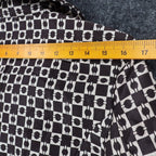 Moka Sport Geometric Box Check Coat Womens Size M Brown Beige Button Up Jacket - take2supply