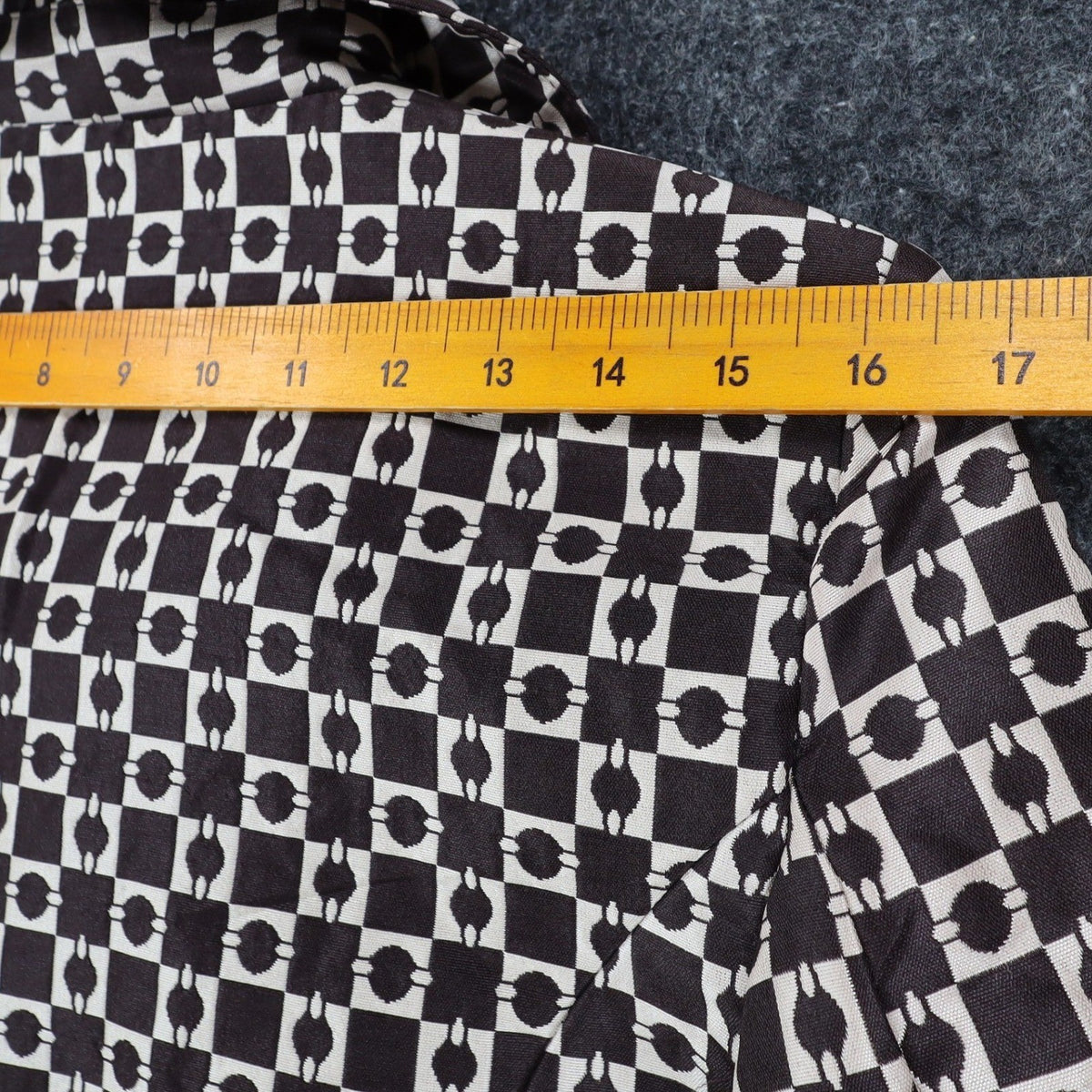 Moka Sport Geometric Box Check Coat Womens Size M Brown Beige Button Up Jacket - take2supply
