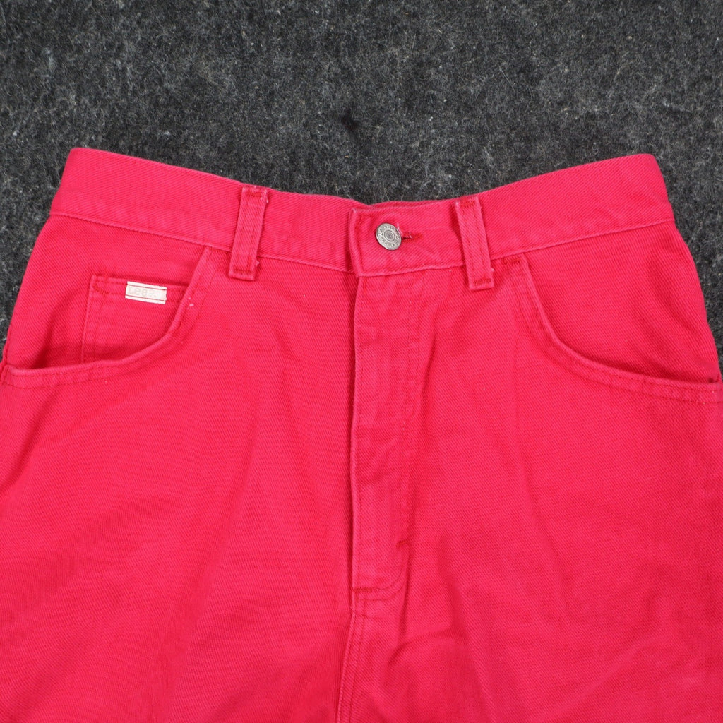 Lee Relaxed Fit Shorts Womens 12 Vintage 90s Poppy Red Cotton Made in USA NWT - take2supply