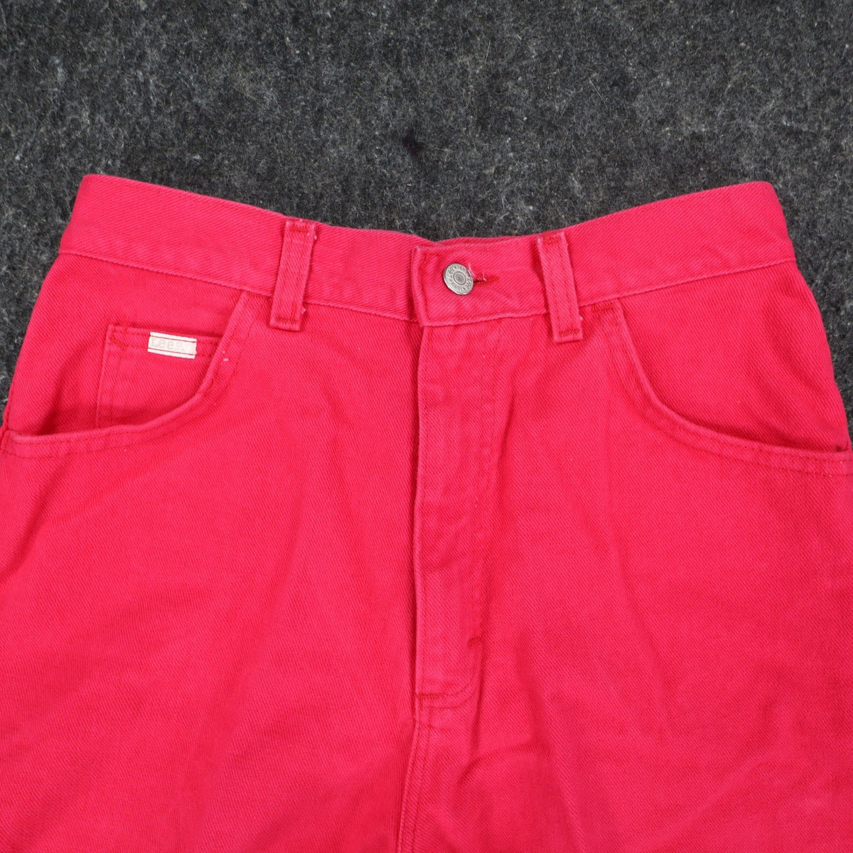 Lee Relaxed Fit Shorts Womens 12 Vintage 90s Poppy Red Cotton Made in USA NWT - take2supply