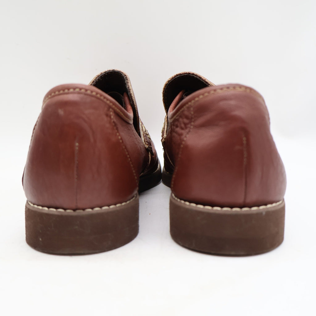 Wrangler Loafers Mens 8 M Vintage Brown Leather Deadstock Moccasin Toe 96-5527 - take2supply