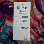 Xtrovert by Donnkenny Blouse Womens Medium Vintage 90s Rayon Tropical Floral USA - take2supply