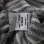 Erin London Womens M Gray White Striped Lace Up Hooded Tunic Top NWT - take2supply