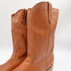 Walker Vintage Western Boots Mens 11 Brown Leather Deadstock NIB USA Made - take2supply
