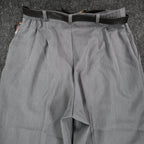 Sara Michelle Pants Womens 18 Gray Belted High Rise Dress Trousers USA NWT NOS - take2supply