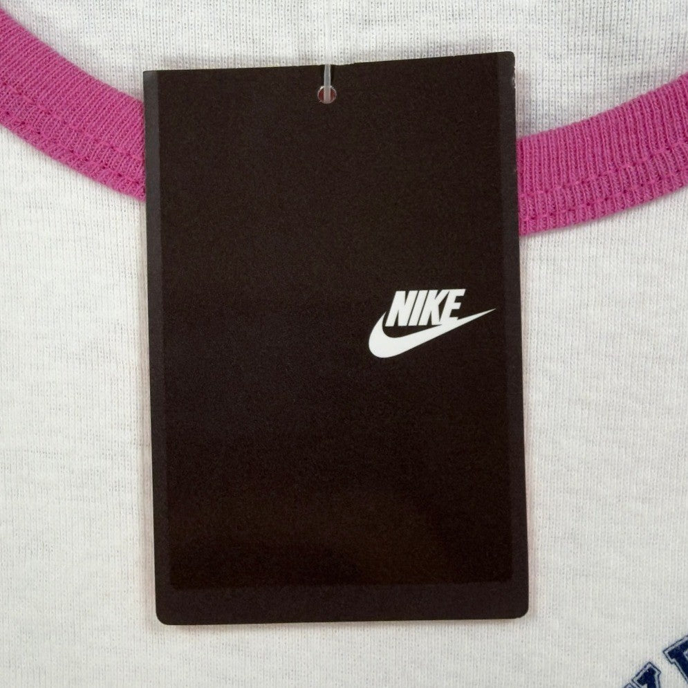 Nike Y2K Ringer Tee Girls XL White Pink Basketball Team 216485 NWT - take2supply