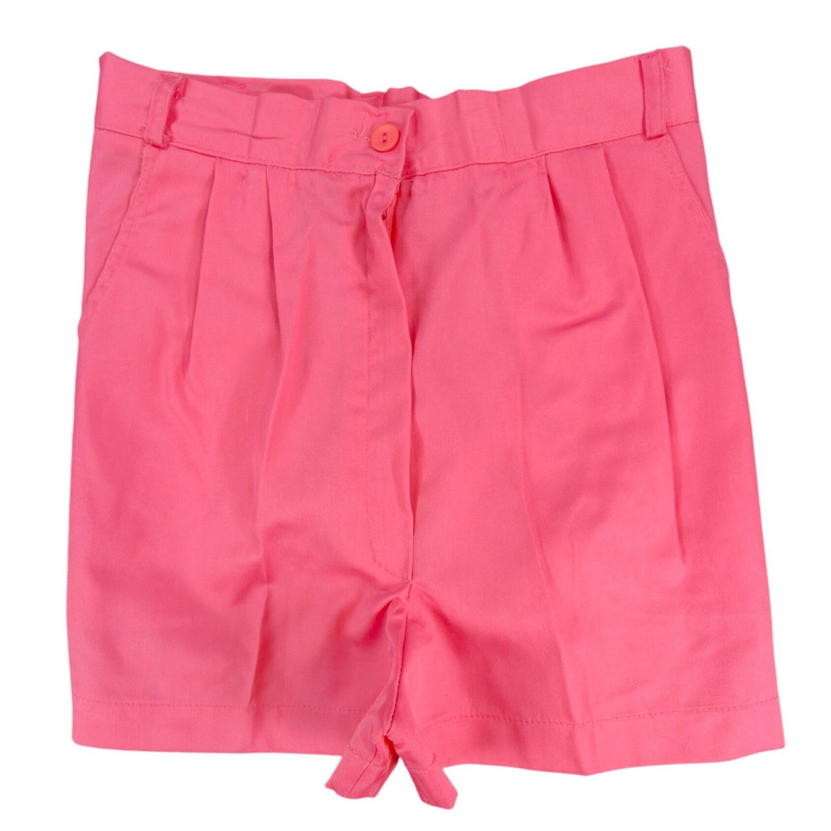 Gazelle Pleated Shorts Womens 5/6 Pink Cotton High Waist Vintage 80s USA - take2supply