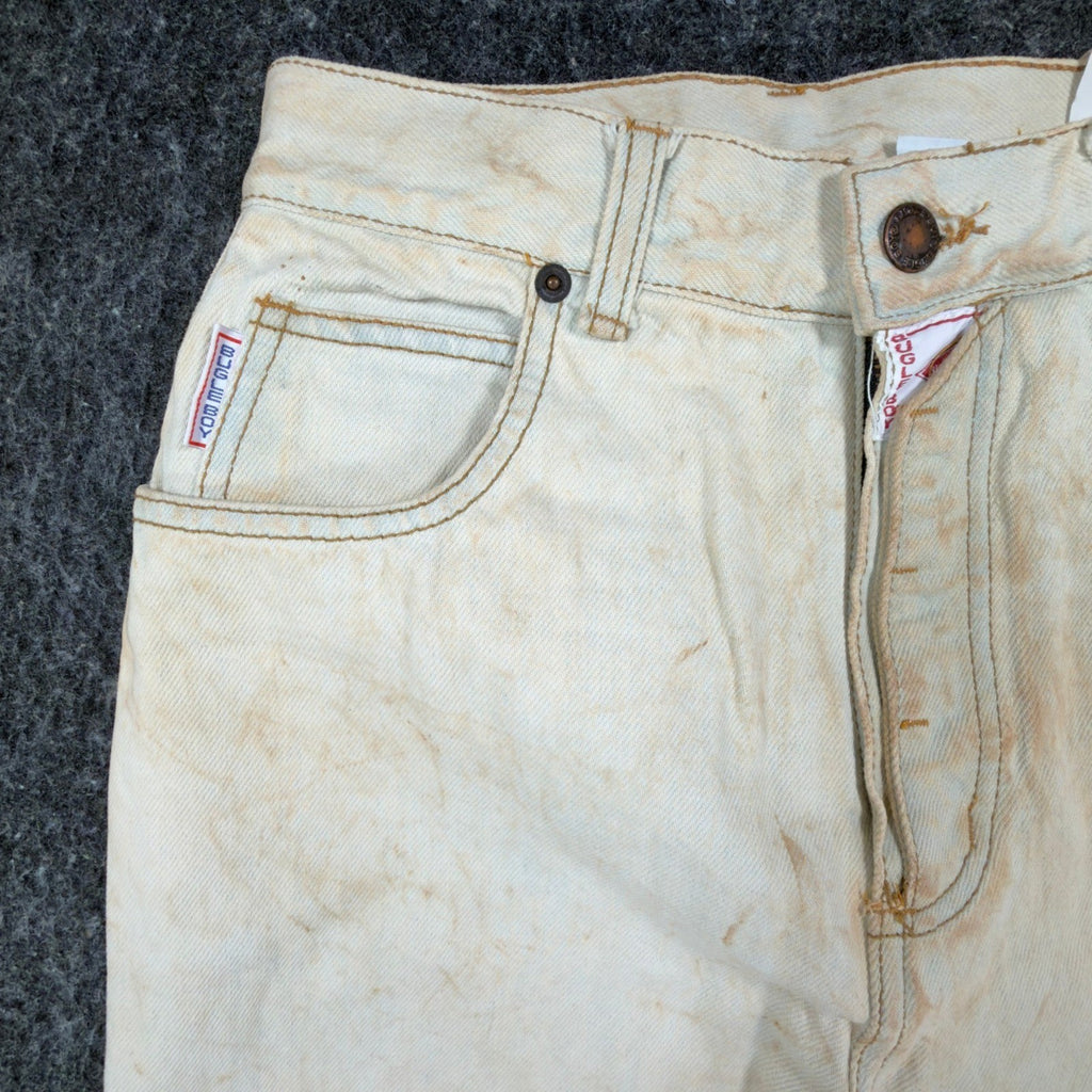 Bugle Boy Vintage 90s Jeans Womens 7 Tan Cotton NWT Made in USA High Waist Denim - take2supply