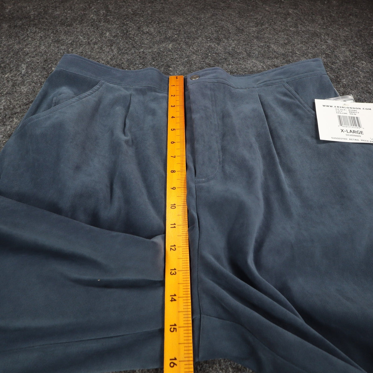 Erin London Pants Womens XL Silverado Blue Pleated Elastic Waist New NWT C853 - take2supply