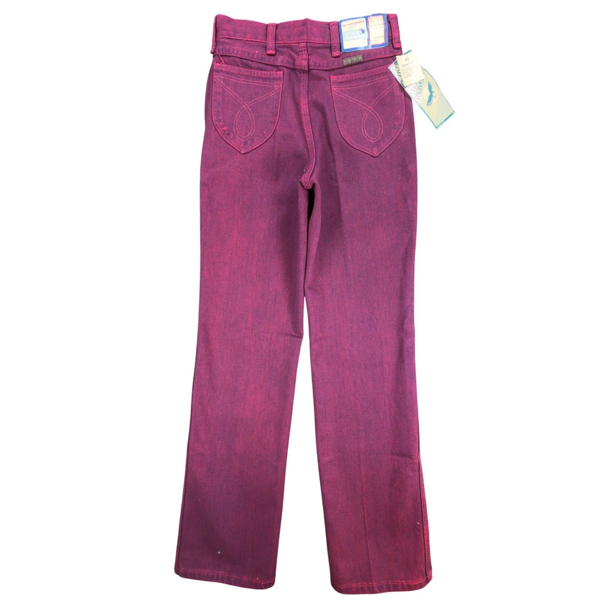 Maverick Vintage 80s Purple Jeans Girls 12 Reg USA Made NOS NWT 26.5x29 - take2supply